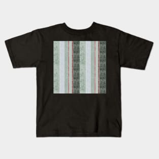 wallpaper sage and red stripes Kids T-Shirt
